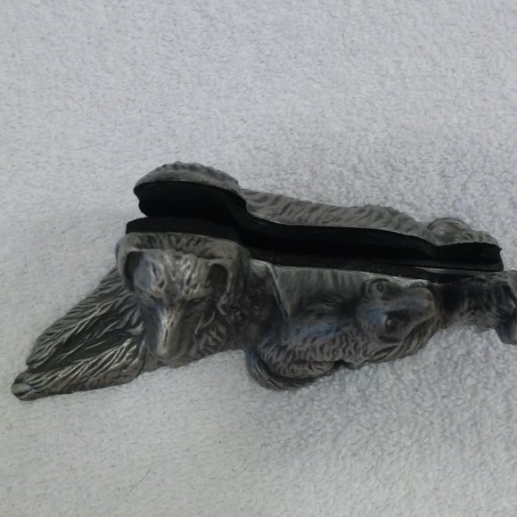 Dogs letter or Business Card metal holder Weighted - Picture 2 of 9